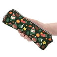 thumbnail image 4 of XMXT Leather Pencil Case, Fun Santa Socks Print Large Capacity Pencil Pouch for Student Teens Women, 4 of 9