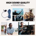 thumbnail image 3 of Clip On Instrument Microphone, Anti Wind Foam Cap 3.5mm Male Plug 6.35mm Adapter Condenser Pick Up Wireless Instrument Mic Lavalier Microphone  for Performances, 3 of 7