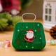 thumbnail image 1 of Caja de regalo de lata navideña con asa • Diseño de Papá Noel y copo de nieve • 6x7x3cm • Almacenamiento de galletas de caramelo • Decoración navideña, 1 of 2