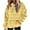 Yellow, variant on SwiftWear Women's Drop-Shoulder Striped Fleece Hoodie Oversized Casual Pullover Soft Fluffy Loungewear with Front Pocket Blue