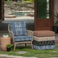 thumbnail image 6 of ARDEN Outdoor Deep Seat Cushion Set, 24 x 24, Water Repellant, Fade Resistant, Deep Seat Bottom and Back Cushion for Chair, Sofa, and Couch, Blue Shibori Stripe, 6 of 11