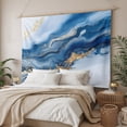 thumbnail image 3 of Blue Marble Tapestry for Bedroom Wall Hanging Tapestry, Modern Abstract Art Ceiling Backdrop Tapestries Poster Blanket Wall Decor for Teens Room Living Room Dorm 55" x 73", 3 of 8