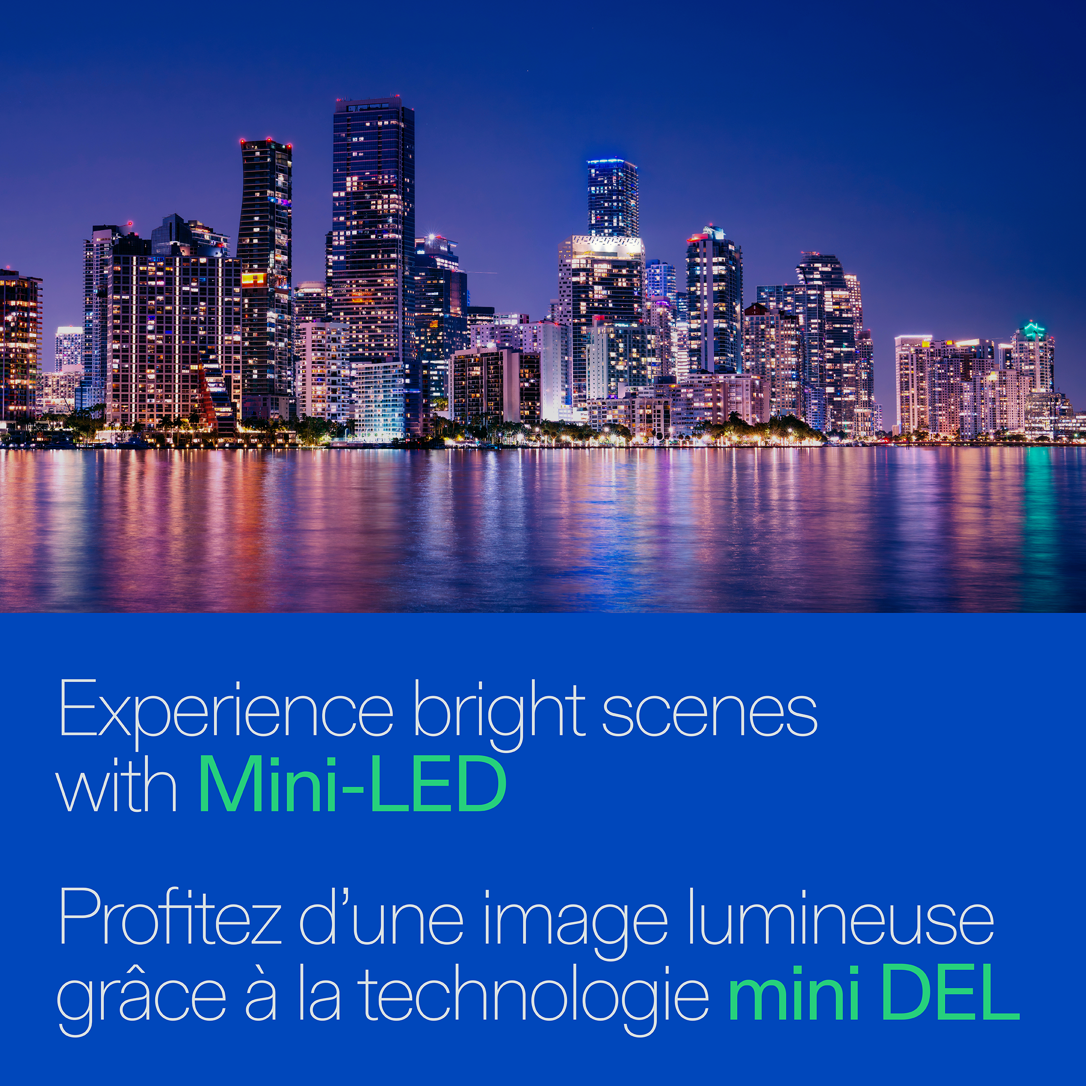 Téléviseur intelligent Roku QLED Mini-DEL 4K UHD de 139,7 cm (55 po) onn, ONB25MNR55-CA, 3 HDMI, 144 Hz