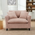 thumbnail image 3 of Lazy sofa chair, comfortable single-person sofa chair, with a backrest and soft seat cushion, having armrests on both sides, suitable for living room and bedroom - Pink, 3 of 8