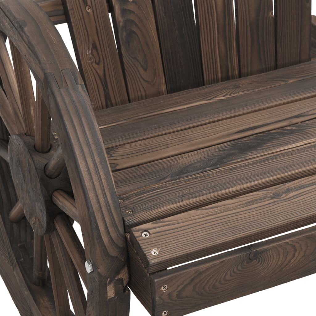 vidaXL Patio Adirondack Chair 2-Seater Solid Wood Fir