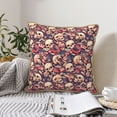 thumbnail image 4 of KLL Skull rock record artist Decorative Throw Pillow Covers Velvet Soft for Couch Sofa Bedroom Living Room Outdoor (No pillow core)- 18"x18", 4 of 5