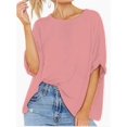 thumbnail image 2 of Oversized Tshirts for Women Summer Short Sleeve Casual Basic Tee Tops Loose Fit Shirts, 2 of 4