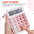thumbnail image 4 of BRIGHTFUFU Calculadora de escritorio Calculadora para estudiantes Calculadora de pantalla grande Calculadora mecánica 12 dígitos para oficina escuela hogar, 4 of 8