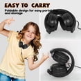 thumbnail image 3 of ONTA Kids Headphones Wired Headphone with Microphone Control Folding On Ear 3.5mm Headset for Children Girls Boys Lightweight Foldable Headsets for Chromebook Cellphone Tablets Black, 3 of 8