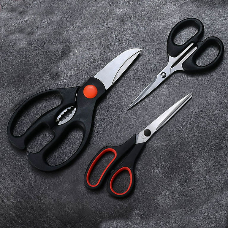 Kitchen Scissors Set, Kitchen Scissors with Sharp Stainless Steel Blades  and Soft Handles, Include One Poultry Shears and Two Different Sizes of Cooking  Scissors, Perfect Kitchen Partner 