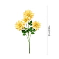 thumbnail image 3 of 4 Head Realistic Dahlia Artificial Flower Bouquet, Premium Silk Faux Floral Arrangement, Elegant Decor for Wedding, Party, Home, Vase, Table Centerpiece & Event, Yellow, 3 of 7