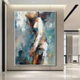 thumbnail image 2 of Original handmade women's oil painting evening dress women's abstract oil painting acrylic painting living room wall decoration,91*61cm (36*24) inches, unstretched frameless, 2 of 5