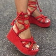 thumbnail image 2 of WILLBEST Sandalias Para Playa, Sandalias De Cuña Con Punta Abierta Y Tacón Alto Transpirables Para Mujer, Sandalias De Verano Con Tiras Y Tacón, Zapatillas De Moda Para Primavera Y Verano Para Mujer., 2 of 6