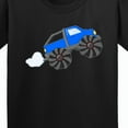 thumbnail image 4 of Inktastic Blue Monster Truck Action Youth T-Shirt, 4 of 5