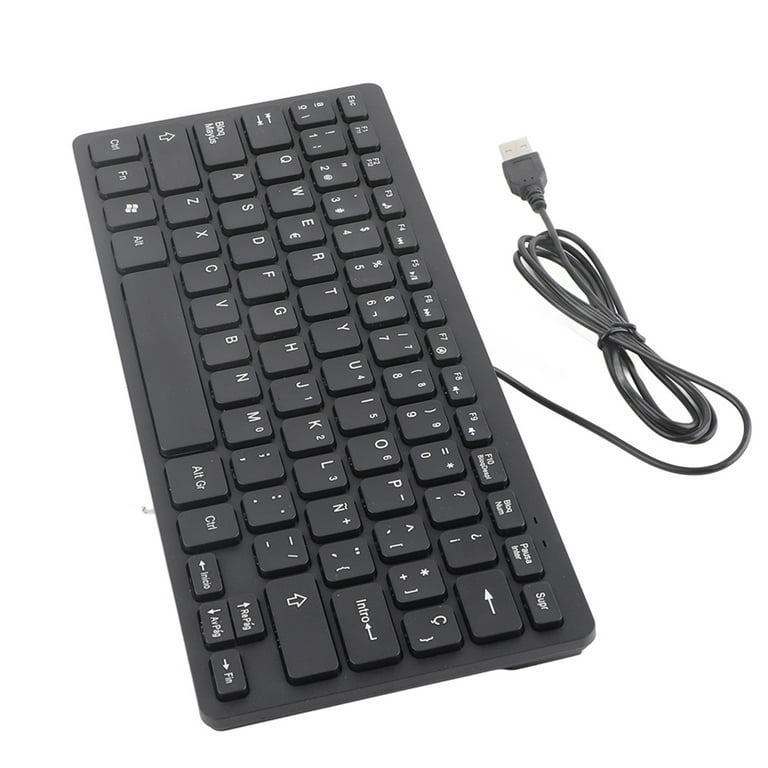 Spanish Keyboard, Wired Business Keyboard, Mini Portable Spanish