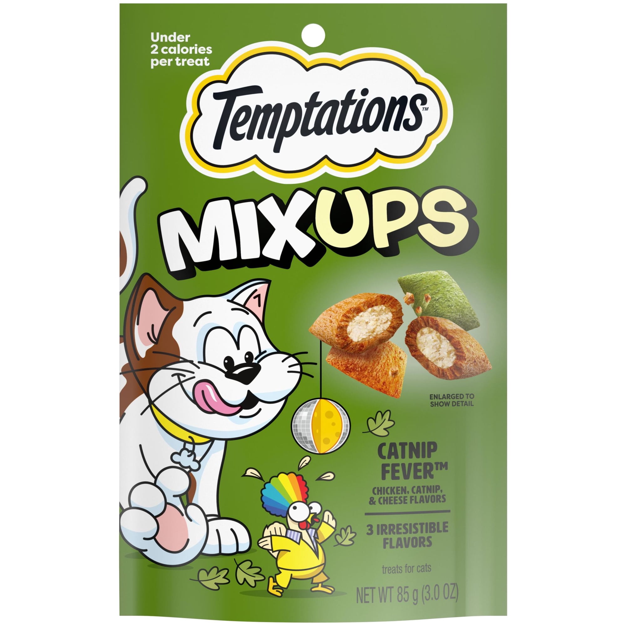 Temptations MixUps Crunchy and Soft Cat Treats Catnip Fever Flavor 3 oz Pouch