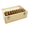 thumbnail image 1 of 20 PC Titanium Nitride Coated End Mill Set - 4 & 2 Flute Tin End Mill for Milling Machines, 1 of 4