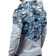 thumbnail image 4 of Men's Camouflage Patchwork Zip Up Hoodies Casual Long Sleeve Hooded Sweatshirt Jacket with Pockets, 4 of 6