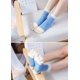 thumbnail image 2 of Yjmei - Calcetines deportivos de algodón con dedos separados para mujer, suaves y transpirables, 5 pares, 2 of 5