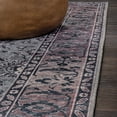 thumbnail image 3 of JONATHAN Y WASHABLE 4 x 6 Area Rug, Victoria Ornate Persian All-Over - Purple/Gray, WSH106B-4, 3 of 9