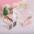 thumbnail image 5 of AVEKI 4"x4"x0.8" Jewelry Display Riser, Polished Acrylic Cube Display Stand Block Collection Showcase Ring Holder Square, Clear 0601M, 5 of 5