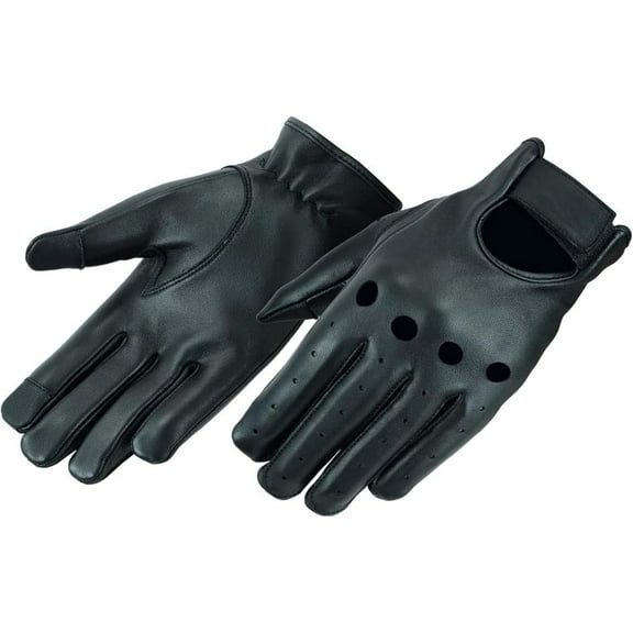 Daniel Smart Deerskin Leather Gloves – Unlined Motorcycle Gloves with Knuckle cuts Out and Touch Screen Fingertips