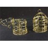Small Wire Bird Cage Favor (10 PIECES) (GOLD)