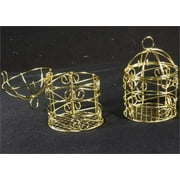 Small Wire Bird Cage Favor (10 PIECES) (GOLD)