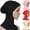 Black, variant on Women Hijab Cap Soft Modal Solid Color Adjustable Muslim Stretchy Turban Full Cover Shawl Cap Full Neck Coverage Scarf Cap Underscarf Neck Head Bonnet Hat