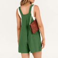 thumbnail image 6 of snowsong Jumpsuits For Women Womens Overalls Women's Short Overalls Summer Casual Adjustable Strap Loose Linen Short Bib Overalls Jumpsuit Rompers Pants For Women Green M, 6 of 8