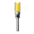 thumbnail image 1 of Broca enrutadora de acabado al ras con rodamiento de 1/4 "herramienta de fresado para carpintería (20mm), 1 of 2
