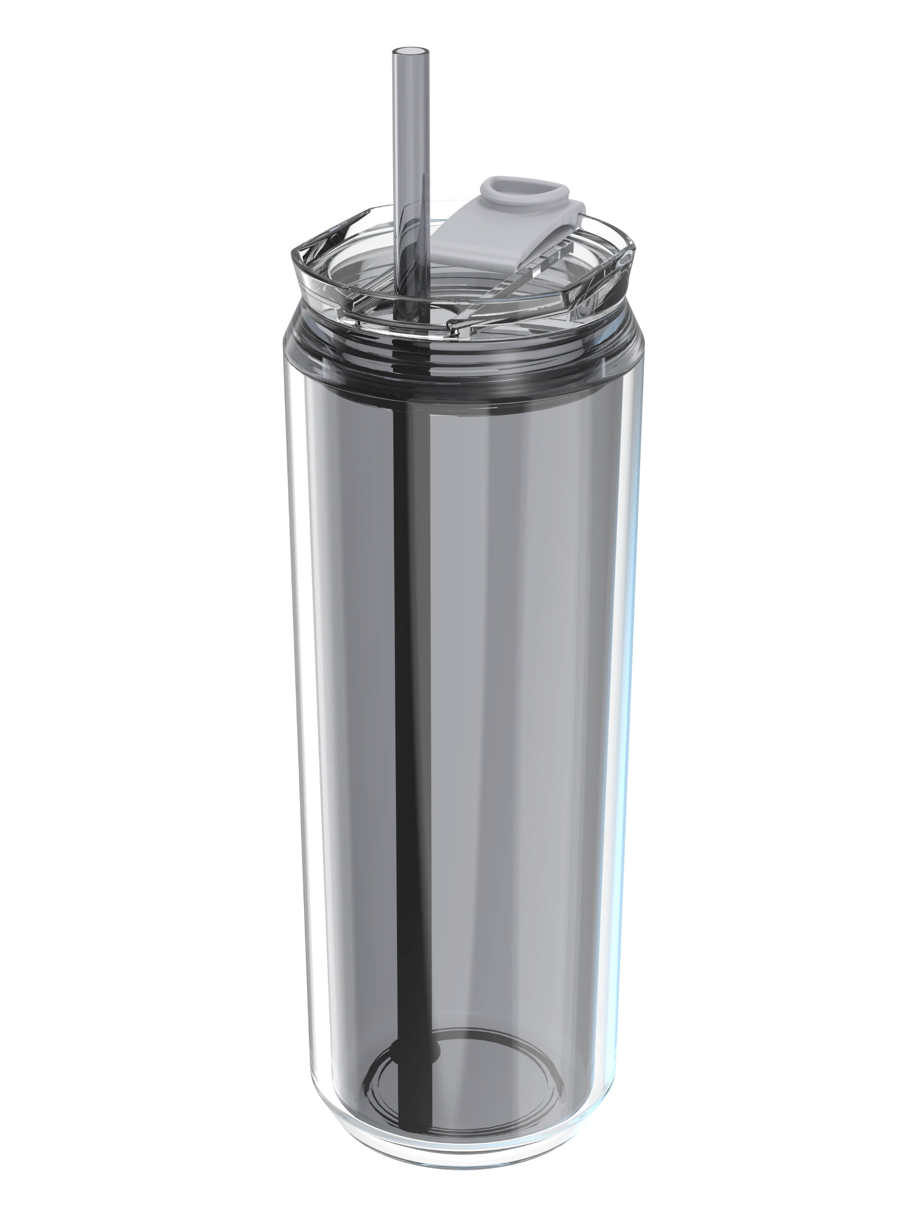 Cool Gear 3-Pack Modern Tumbler with Reusable Straw | Dishwasher Safe, Cup Holder Friendly, Spillproof, Double-Wall Insulated Travel Tumbler | Solid Cool Grey Pack - image 2 of 2