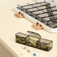 thumbnail image 3 of YAOMOBB Pill Container Transparent Weekly Organizer Box Large Capacity Sealed and Date proof, 3 of 7