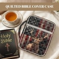 thumbnail image 7 of FOR U DESIGNS Deer American Flag Pattern Bible Cover Case Lightweight Bible Carrying Case Quilted Book Cover Bibles Organizer Cases Bible Carrier with Handle and Zipper, 7 of 7