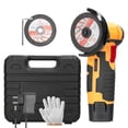 thumbnail image 1 of TFixol 12V High-Speed Mini Angle Grinder with 19500 RPM, Cordless Handheld Cutting and Polishing Tool, Includes Two Cutting Discs, Brush Motor, and Plastic Case Packaging (110V US Standard, Yellow), 1 of 6