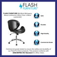 thumbnail image 4 of Flash Furniture Mid-Back Mahogany Wood Conference Office Chair in Black LeatherSoft, 4 of 8