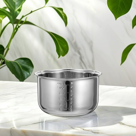 LOLIPPYY Stainless Steel Inner Pot Replacement for Rice Cooker, Ideal for Porridge Making, 1 Set