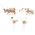 thumbnail image 1 of MasteelfCA 1 Set U Shape Hair Pins Rhinestone French Pin Wedding Hair Comb Flower Hair Clip, 1 of 7