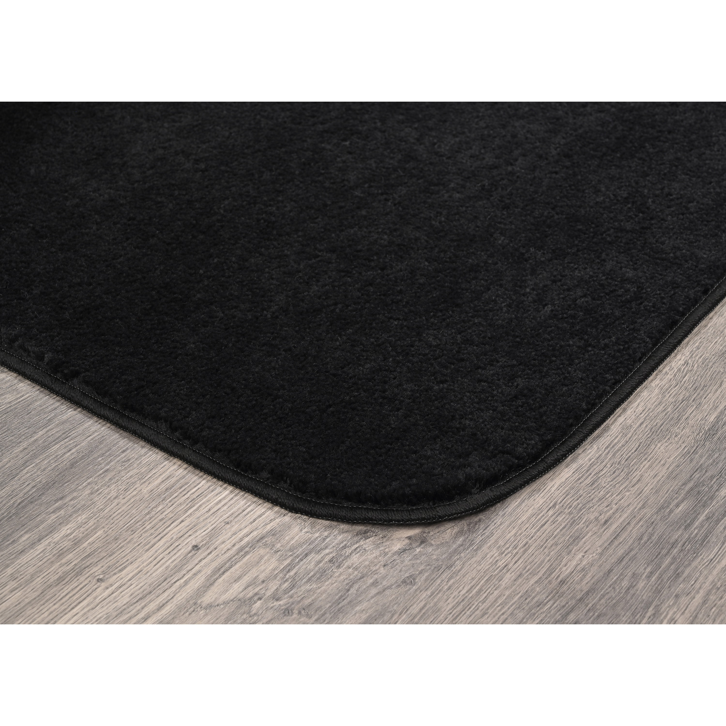 Garland Rug Gramercy Washable Polypropylene Black Bath Rug, 20" x 34"
