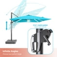 thumbnail image 5 of FLAME&SHADE 11.5*9FT Rectangular Cantilever LED Umbrella For Your Outdoor Space – Solution-Dyed Fabric, Aluminum Frame, and Innovative 360° Rotation System,Lake Blue, 5 of 7