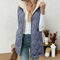 thumbnail image 6 of RQYYD Long Puffer Vest Women Fleece Sherpa Jacket Sleeveless Hooded Reversible Zip Up Winter Coat Fall Vests Outerwear, 6 of 7
