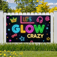thumbnail image 5 of Neon Theme LET'S GLOW CRAZY Fun Party Banner for Night Event Celebration Indoor Use, 5 of 9