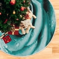thumbnail image 5 of FMSHPON Valentine's Day Unique Mint Green Rose Xmas Christmas Tree Skirt Stand Mat for Holiday Party Decoration Indoor Outdoor 48 inches, 5 of 6