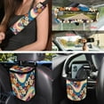 thumbnail image 4 of Garronmavis 15pcs Automobile Interior Sets Hippie Daisy Streering Wheel Cover Rearview Mirror Cover Trash Can with Lid Air Vent Car Organizer Front Rear Car Seat Covers Seat Belt Cover, 4 of 7