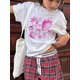 thumbnail image 1 of Tween Girl A Stylish Retro American Cherry Print Casual Short-Sleeve T-Shirt, a New Cool Summer Top for ., 1 of 5