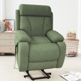 thumbnail image 6 of Oufan Power Lift Recliner for Elderly, Snowflake Velvet Recliner Chair Sofa with Adjustable Backrest, Extended Footrest & Side Pocket, Green, 6 of 18