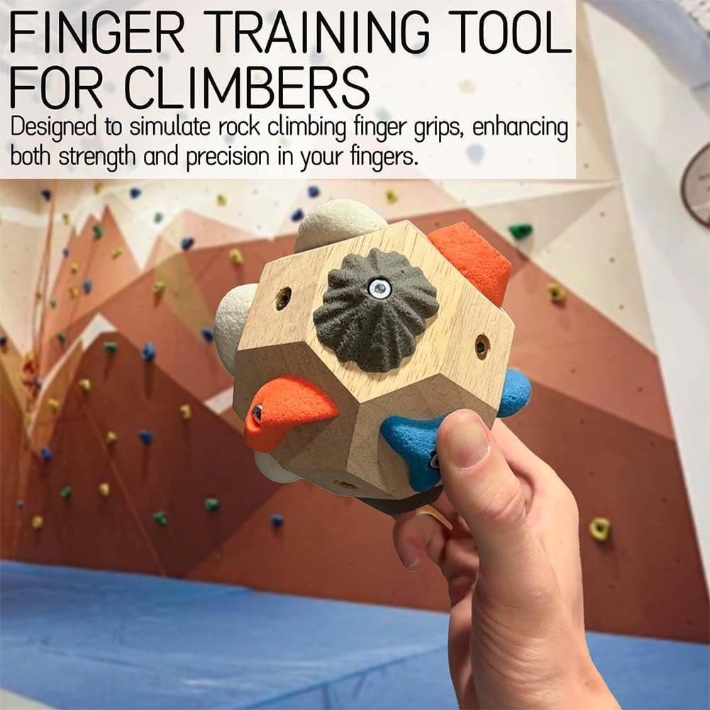 Rock Climbing Grip Trainer Block with Realistic Stone Texture, Portable Finger Strengthener