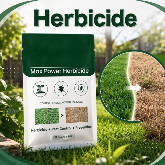 Lawn Weed Control Herbicide Powder, Pest Prevention Agent for Outdoor Yard Grass Care