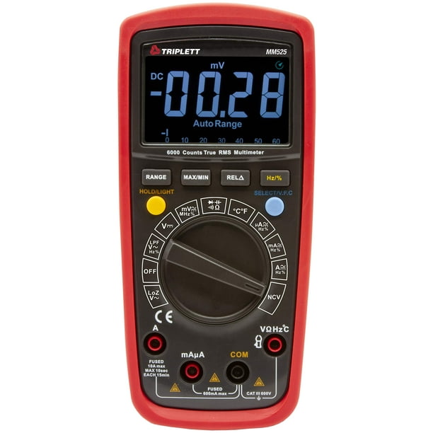 Multímetro digital Triplett MM525 True RMS de 6000 unidades