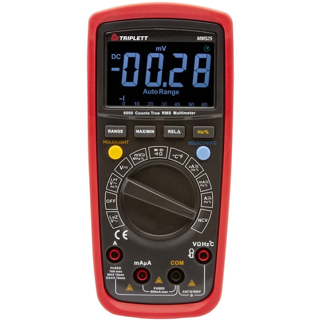 Multímetro digital Triplett MM525 True RMS de 6000 unidades